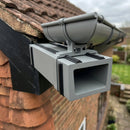 Aluminium Coping Fixing/Joint Brackets 1500mm Centres — RAL 7037 (in use)