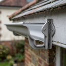 Moulded Ogee Gutter Fascia Bracket 125 x 100mm — RAL 7036 (in use)