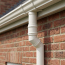 Traditional Aluminium Downpipe Bends 63mm Dia 92.5° 112.5° — RAL 9016 / 112.5 Degrees (in use)