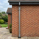 Traditional Downpipe Length 72x72mm x 3m Non-Eared Socket — RAL 7036 (in use)