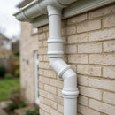 Traditional Aluminium Downpipe Bends 63mm Dia 92.5° 112.5° — RAL 7035 / 112.5 Degrees (in use)