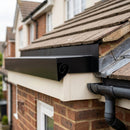 Aluminium Coping Stop End Upstand – Secret Fix — RAL 9005 (in use)