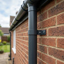 Aluminium Downpipe Clip 63mm Diameter - Flush Joint — RAL 7016 (in use)