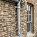 Traditional Aluminium Downpipe 76mm Diameter × 3m Eared Socket — RAL 7035 (in use)