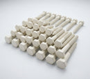 M8 x 70mm Hex Head Coach Screws, Stainless Steel (50 Pack) — RAL 9010