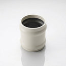 Traditional Aluminium Downpipe Socket 63mm Dia Non-Eared — RAL 9010