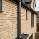 Flush Joint Aluminium Downpipe 63mm Diameter × 3m Length — RAL 7022 (in use)