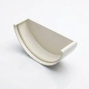 Half Round Aluminium Gutter Stop End - 125mm — RAL 9010