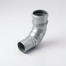 Traditional Adjustable Swanneck 76mm Dia Downpipe Connector — RAL 9006