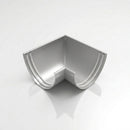 90° Aluminium Gutter Angle 130mm - Marine Grade — RAL 9006
