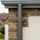 Adjustable Aluminium Pipe Clip 76mm Diameter — RAL 7022 (in use)