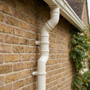76mm Diameter Traditional Aluminium Downpipe Bends 92.5° & 112.5° — RAL 9010 / 112.5 Degrees (in use)