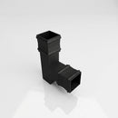 72x72mm Traditional Square Aluminium Downpipe Branches — Textured Black / 92.5 Degrees