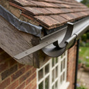 130mm Aluminium Gutter Top Rafter Bracket — RAL 7022 (in use)