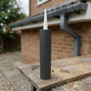 Low Modulus Silicone Sealant for Gutters 380ml Grey — RAL 7021 (in use)