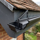 Moulded Ogee Gutter Side Rafter Bracket 125 x 100mm — Textured Black (in use)