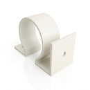 Aluminium Downpipe Clip 63mm Dia with 25mm Wall Offset — RAL 9010