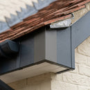 L Return Fascia Board Angle Covers – Aluminium Corner Fascia — RAL 7022 / 135 Deg External Angle (in use)