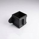 Traditional Downpipe Spare Socket Eared 72x72mm Aluminium — Textured Black