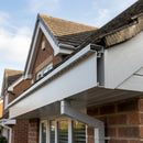 U Return Aluminium Fascia Board 30x25mm – 3m Length — RAL 7035 (in use)