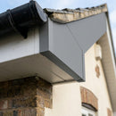 Aluminium Soffit Board Joint Cover — RAL 7037 (in use)