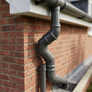 76mm Diameter Traditional Aluminium Downpipe Bends 92.5° & 112.5° — RAL 7022 / 112.5 Degrees (in use)