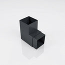 Flush Joint Aluminium Downpipe Bend 72x72mm — RAL 7016 / 92.5 Degrees