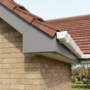 L Return Fascia Board Angle Covers – Aluminium Corner Fascia — RAL 7037 / 135 Deg Internal Angle (in use)