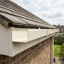 Aluminium Box Gutter Sample — 150mm Profile — RAL 9010 (in use)