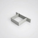 Aluminium Downpipe Clip 72×72mm with 5mm Wall Spacing — RAL 7035