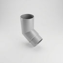 76mm Diameter Flush Joint Aluminium Downpipe Bends — RAL 9006 / 112.5 Deg