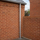 Flush Joint Aluminium Downpipe Length – 76mm Dia x 3m — RAL 9006 (in use)