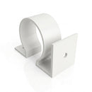 Aluminium Downpipe Clip 63mm Dia with 25mm Wall Offset — RAL 9016