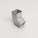 Flush Joint Aluminium Downpipe Bend 72x72mm — RAL 9006 / 112.5 Degrees