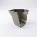 Moulded Ogee Gutter Right Hand Stop End 125 x 100mm — RAL 7036