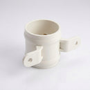 Traditional Downpipe Spare Socket 63mm Dia with Eared Fixings — RAL 9010