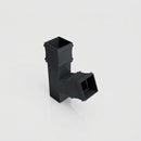 72x72mm Traditional Square Aluminium Downpipe Branches — RAL 7016 / 112.5 Degrees