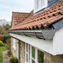 Aluminium Gutter Sample - Standard Profile — RAL 7036 (in use)