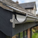 130mm Aluminium Gutter Fascia Bracket – Marine Grade Cast — RAL 7036 (in use)
