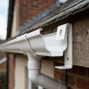 Moulded Ogee Gutter Direct Fix Bracket 125 x 100mm — RAL 9010 (in use)