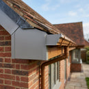 L Return Aluminium Fascia Board Gable Box Ends — RAL 7036 (in use)