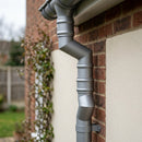 76mm Diameter Traditional Aluminium Downpipe Bends 92.5° & 112.5° — RAL 9006 / 112.5 Degrees (in use)