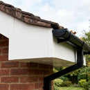 Aluminium Fascia Board Sample — RAL 9010 / 'V' Return (in use)