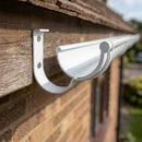 130mm Aluminium Gutter Top Rafter Bracket — RAL 9016 (in use)