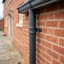 Traditional Aluminium Downpipe Sample — RAL 7021 / 76mmØ (in use)