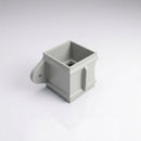 Traditional Downpipe Spare Socket Eared 72x72mm Aluminium — RAL 7035