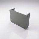 Aluminium Box Gutter Stop End 135 x 100mm — RAL 7037