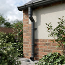 Traditional Adjustable Swanneck 63mm Diameter Aluminium Downpipe — RAL 7021 (in use)