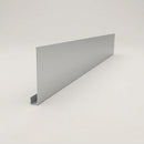 Aluminium Fascia Board Sample — RAL 9006 / 'U' Return