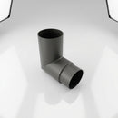 Flush Joint Aluminium Downpipe Bends 63mm Diameter — RAL 7022 / 92.5 Deg